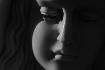 Close-up of naked woman