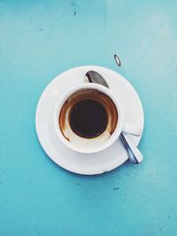 Directly above shot of coffee cup