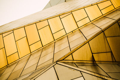 Low angle view of building against clear sky