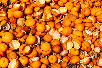 Full frame shot of oranges in market