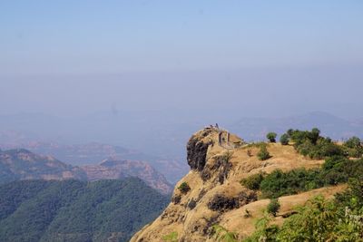 Scenic view of mountain against clear sky