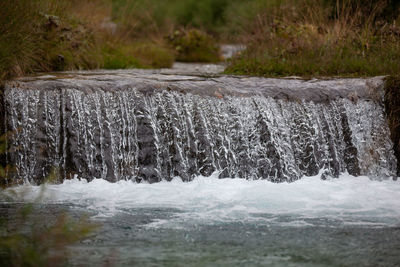 View of river flowing through rocks