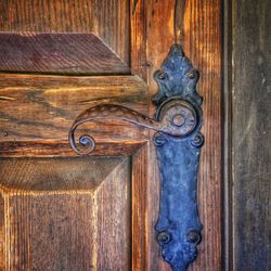 Close-up of wooden door