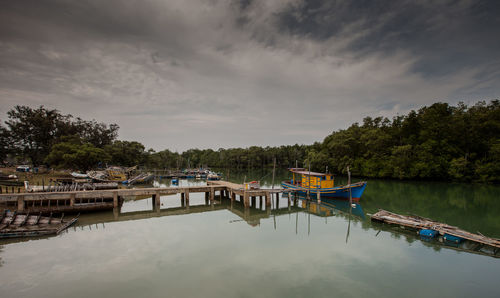 Scenic view of river against sky