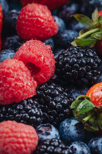 Close-up of raspberries