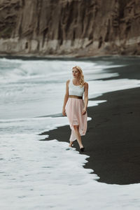 Full length of woman at beach