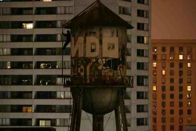 Close-up of illuminated building at night