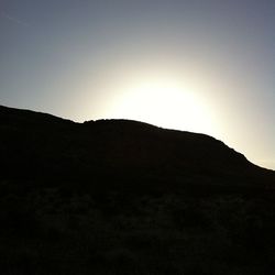 Scenic view of mountains against clear sky