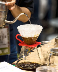 Close-up of coffee cup on table