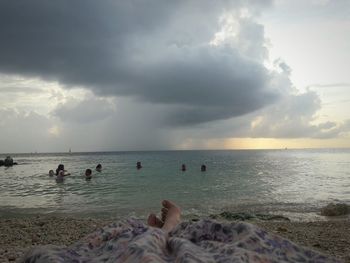 Scenic view of sea against sky