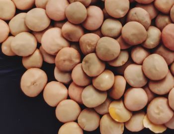 High angle view of eggs on table