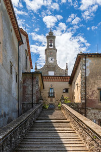 Low angle view of historic building against sky