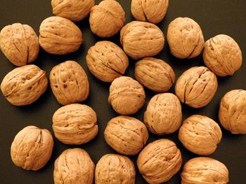 High angle view of walnuts