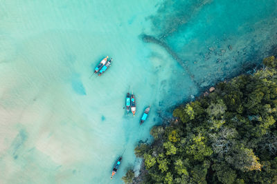 High angle view of sea