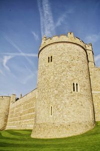 Low angle view of historical building against sky