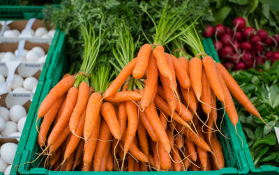 Close-up of vegetables for sale at market
