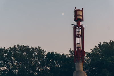 Low angle view of lighthouse against sky
