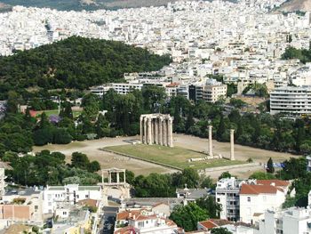 Historic temple of olympian zeus in city