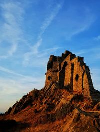 Low angle view of old ruins