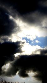 Low angle view of cloudy sky