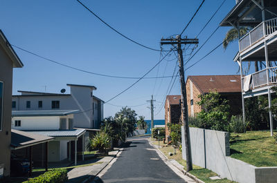 Street amidst houses