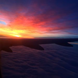 Scenic view of dramatic sky over sea