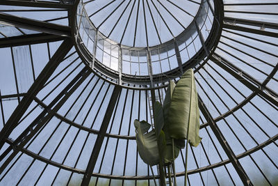 Low angle view of skylight against sky