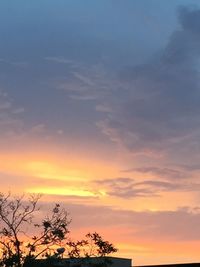 Low angle view of sky at sunset