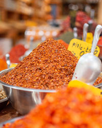 Close-up of bread for sale at market stall