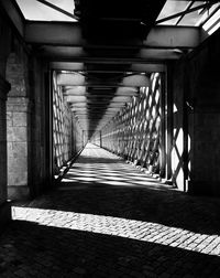 View of corridor in sunlight