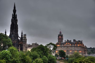 View of cathedral against cloudy sky