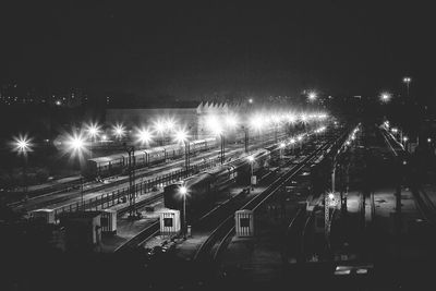 Illuminated street light at night