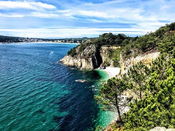 Scenic view of sea against sky