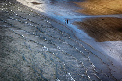 High angle view of beach