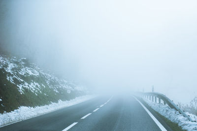 Road passing through country road