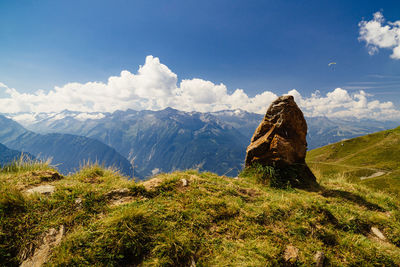 Scenic view of mountain against sky