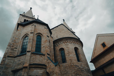 Low angle view of historic building against sky