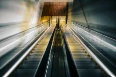 Railroad tracks in subway