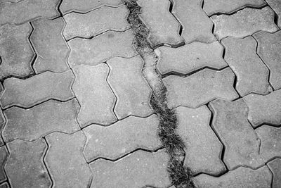 Full frame shot of cracked landscape