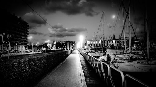 Illuminated street light at night