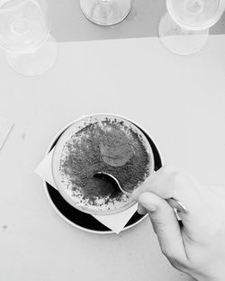 Person holding ice cream