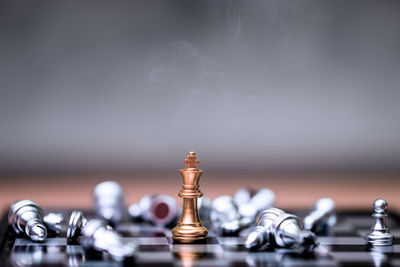 Close-up of chess board