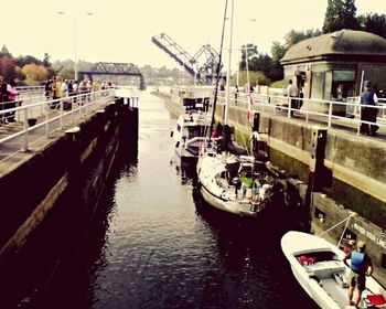 Boats in river