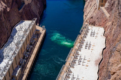 High angle view of swimming pool