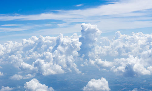 Aerial view of clouds against sky