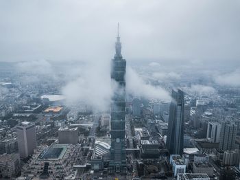 Aerial view of buildings in city