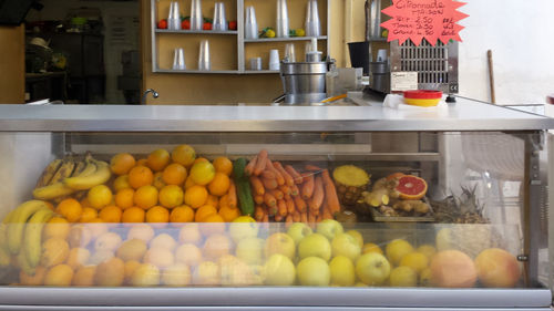 Various fruits in container