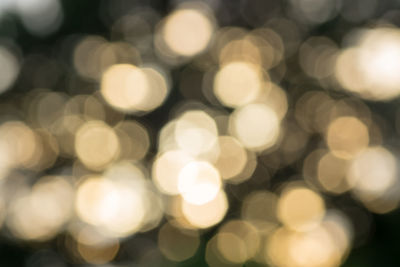 Defocused image of illuminated lights