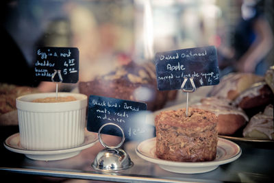 View of cookies in cafe