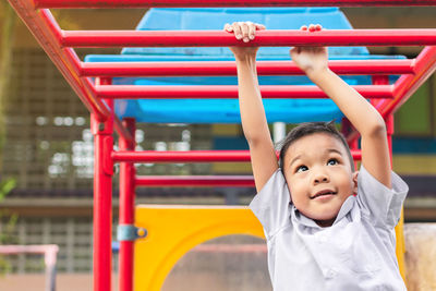 Portrait of cute girl in playground